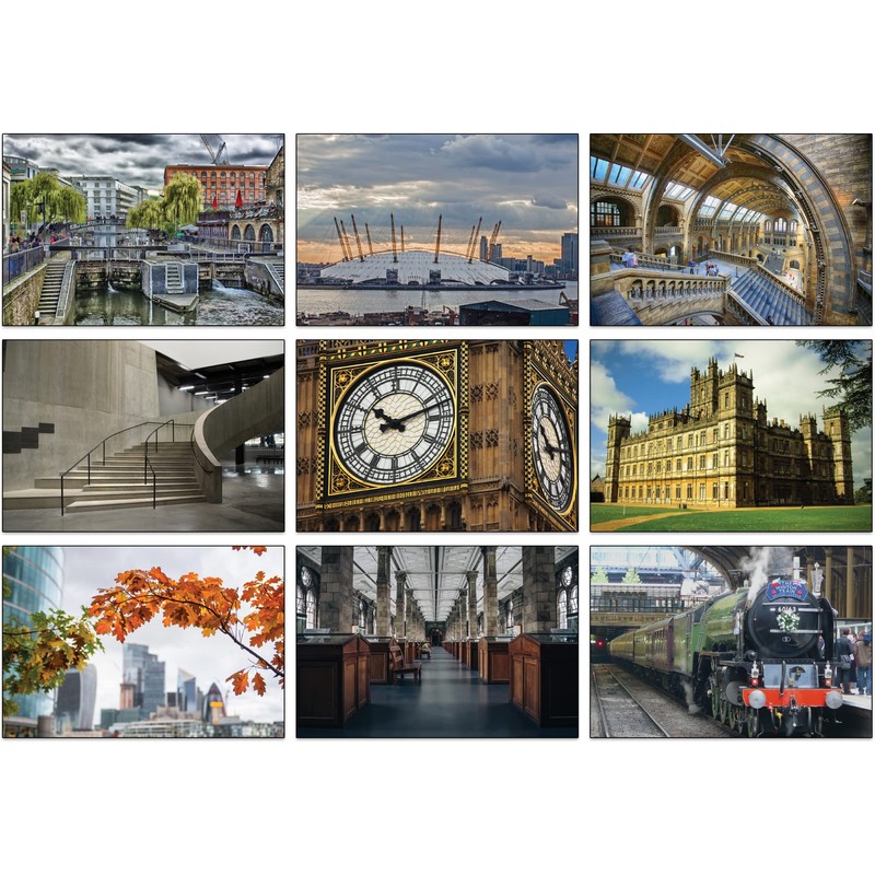 40 London Postcards - 40 Different Designs Printed on Bright