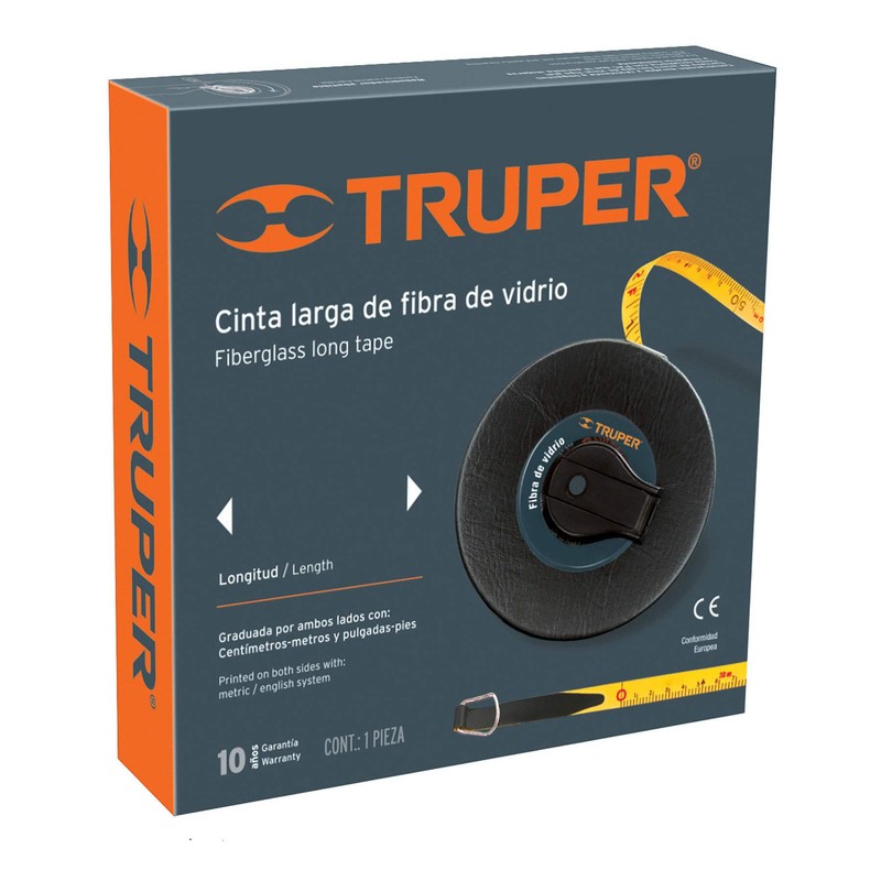 Fiberglass Long Tape Rules, Metal Casing 164'