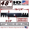For Husqvarna COPPERHEAD 3-PACK 48" HD HUSQVARNA MULCHING GATOR BLADES