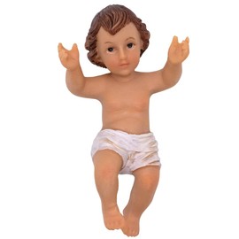 Baby Jesus Nativity Figurine | Painted Christ Child | Add to Manger or Creche Scene | Great Christian Home and Church Décor for Christmas Season | 12", 8", 6" or 4.5" Long (4.5" Jesus)