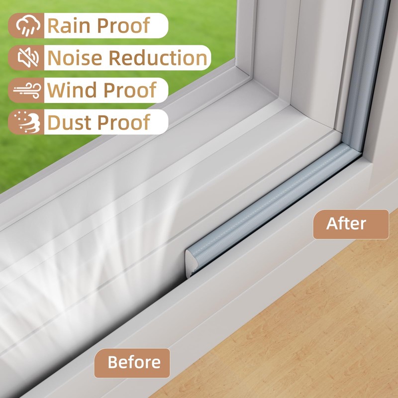 196” Wedge-Shape Foam Window Weather Stripping Door Seal Strip,Soundproofing Frame