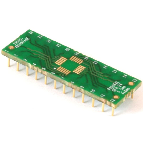 Proto-Advantage QFN-24-THIN to DIP-24 SMT Adapter (0.5 mm Pitch, 4
