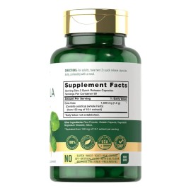 Gotu Kola 1500mg Energía Mental + Piel Joven 180 Americano Sabor Sin Sabor