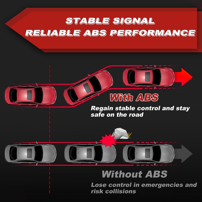 ABS Wheel Speed Sensor 2Pcs: Rear Left & Right Compatible