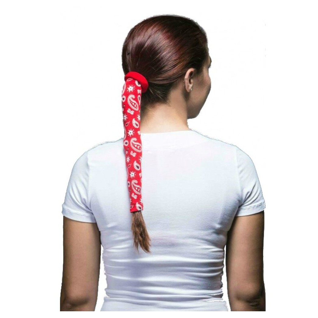 Wrapter Hair Tube - Red Paisley