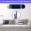 Coumy 4 Pcs Snowboard Wall Mount Clip Horizontal Snowboard Display