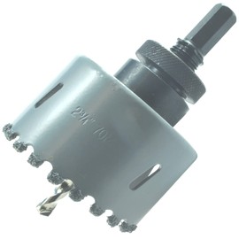 2 3/4 in Carbide Hole Saw Bit Concrete Hole Saw with Arbor and Masonry Bit for 1/2 in Drill Chuck, Cuts Stucco, Brick, Plaster, Drywall, Cement Block and Fiberglass for Pipes