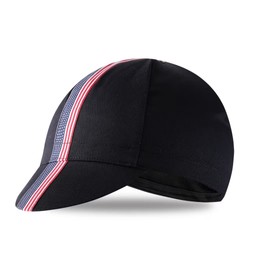 Bikingbros Black USA Flag Cycling Cap - Cotton Cycling Hat-Under Helmet - Cycling Helmet Liner Breathable&Sweat Uptake One Size