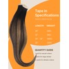 DOORES Tape in Hair Extensions Human Hair, 100g 40pcs 18