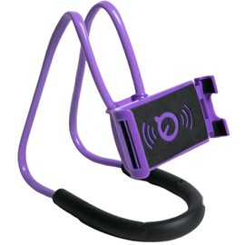 Plus Nao Smartphone Stand, Smartphone Holder, Neck Arm, 360 Degree Rotation, Flexible, Sleeping Only, For Car Use, Tablet, 23.6 inches (60 cm), Purple