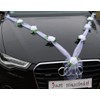 Autoschmuck Organza M garland with roses for bride and groom
