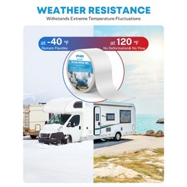 Kohree RV Sealant Tape, 4 Inch x 50 Foot RV Roof Tape White Waterproof Seal Tape UV & Weatherproof Sealant Roofing Tape for RV Repair, Window, Boat Sealing, Truck Stop Camper Roof Leaks
