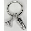Woodstar Baseball Keychain Bat Ball Spike Lightweight Compact Metal Keychain