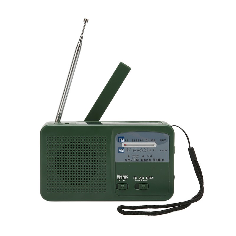 Solar Hand Crank Radio Multifunction Portable Rechargeable Emergency Radio with