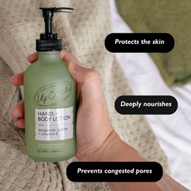 UPCIRCLE Hand + Body Lotion with Bergamot Water 250ml - For Nourishing + Repairing - Glycerin + Jojoba - Natural, Vegan + Cruelty Free