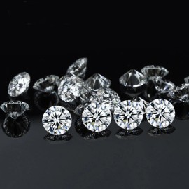 Viresa USA Local Stock 0.7mm to 2.9mm Loose Moissanite Round D VVS Melee Moissanite StoneColor: D White, Item Diameter: 0.9mm