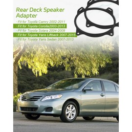 JUWEVAZU 6x9 inch Rear Deck Speaker Adapter Spacer Ring Fit for Toyota Camry 2002-2011, Corolla 2003-2013 Solara 2004-2009 Yaris 2007-2015, Aftermarket Mounting Bracket