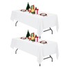 IVAPUPU 2 Pcs White Table Cloth for Rectangle 60 x