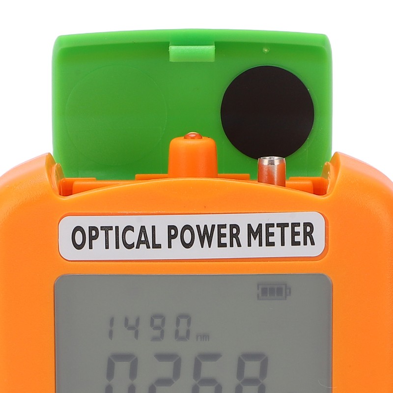 Orange Mini Fiber Optic Power Meter Fast Accurate Sensitive Robust