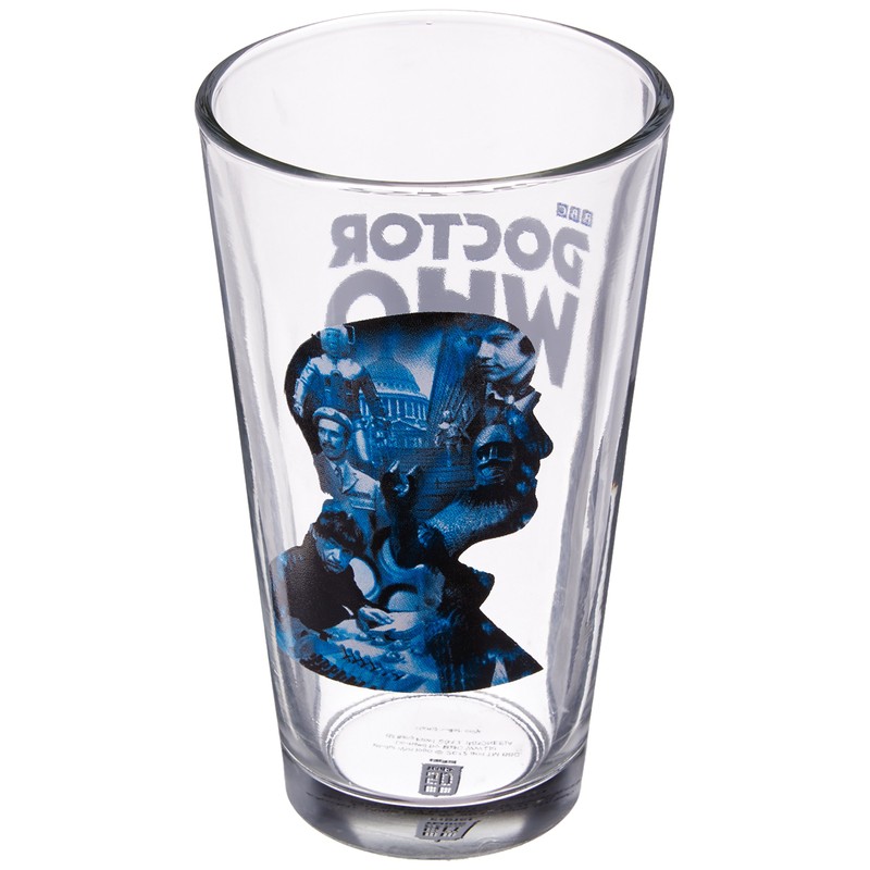 Doctor Who Anniversary Second Doctor 16 oz. Glass Set of