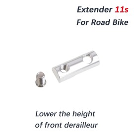 DJC Road Bike Front Derailleur Extender Adapter Converter Shimano R7000 R8000 R9100 105 Altegra Chainring 10/11 Speed