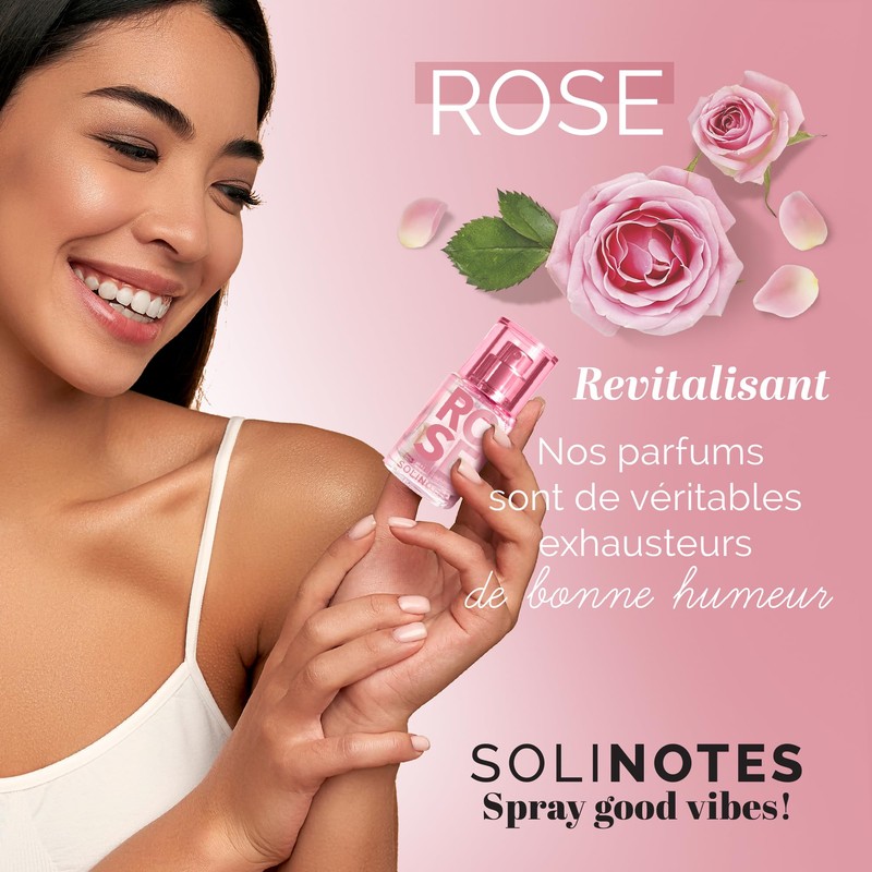 Solinotes Rose Perfume for Women, 0.5 Fl Oz/ 15 ML