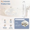 ZMISHIBO 19.7" Ceiling Fans with Lights, Low Profile Ceiling Fan