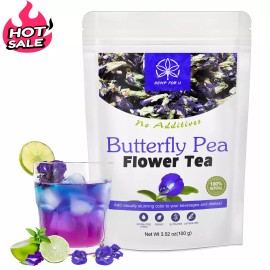 Hemp for U Butterfly Pea Flower Tea Pyramid Tea Bags, Clitoria ternatea Premium