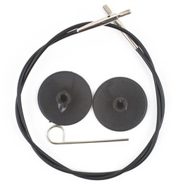 KnitPro Strickkabel mit Stecker, Holz, Black, 56 cm