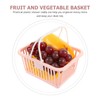 Alipis 3pcs Small Fruit Basket Strawberry Cherry Basket Plastic Handle