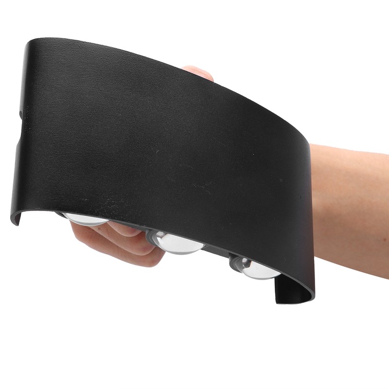 6W LED Wall Light Aluminium Black Shell Warm Light Up