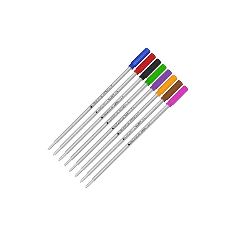 8 Pack Multi Color Cross Ballpoint Pen Refills by Monteverde