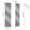 ANYHI Over The Door Mirror, 60"x18" Black Full Length Mirror