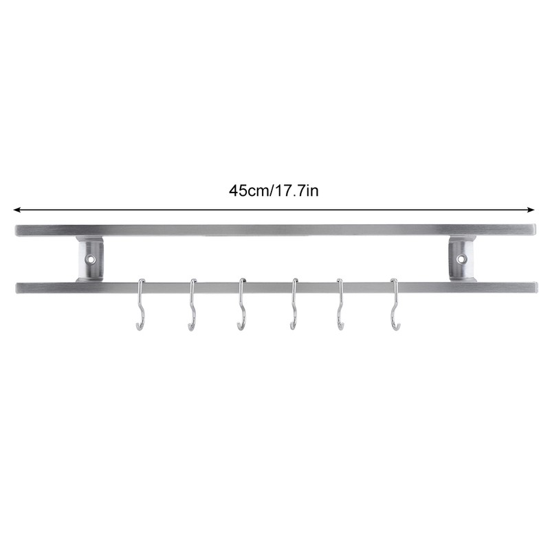 Stainless Steel Magnetic Knife Holder Wall Mounted Double Bar Kitchen
