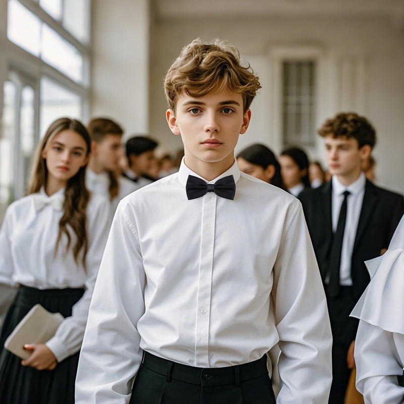 Bow Tie Classic Solid Color Satin Bow Tie Adjustable Neck