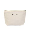 Jules Small Natural Canvas Zipper Makeup Bag You Will Always