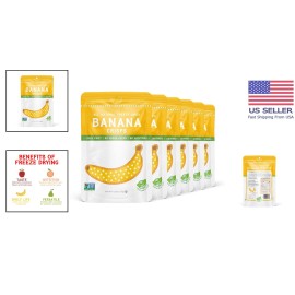 Delicious Anytime Freeze-Dried Banana Crisps - 6 Pack for Guilt-Free Snacking