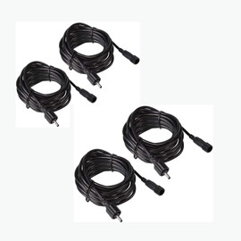 4 PCS Power Extension Cables with Single Pin for LED Outdoor Spotlight（13.14ft per Cables, IP65 Waterproof）