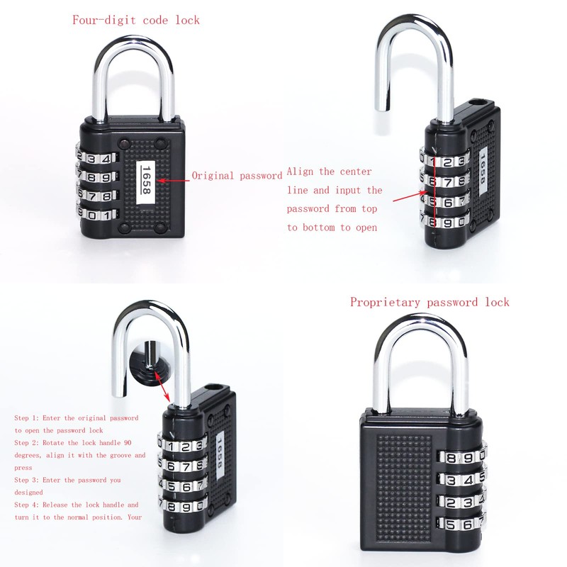 Gate Valve Locking Device (Password Lock) Metal Black, no Installation