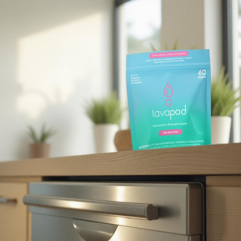 Natural Dishwasher Pods | Plant Based Enzymes Dishwasher Detergent, Free