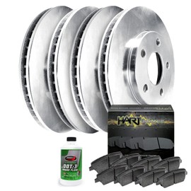 Hart Brakes Front Rear Brakes and Rotors Kit |Front Rear Brake Pads| Brake Rotors and Pads| Ceramic Brake Pads and Rotors - RBBC.72047.02