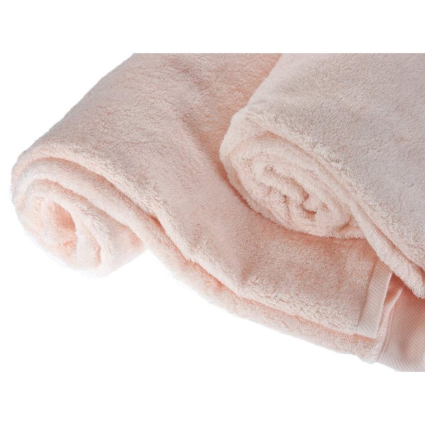 puremiamubasutaoru 2 Pieces Set [Bath Towel Certified] premium su-pima・enjeru Bath Towel Baby Pink Angel Touch, Easy to Use Size 60 X 125/2 Piece Set