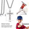 Yooborn 24 Inch American Flag Stars Stripes baseball Cross Necklace