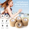 6pc-1 Inch Wide Skin Colour Elastic Self- Adhesive Bandage Finger