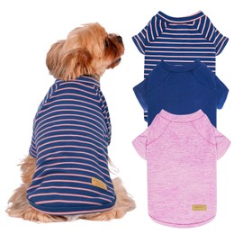 KYEESE 3Pack Dog Sweaters Lightweight Small Dog Sweaters Dachshund Clothes Stretchy Pullover Dog Sweatshirt Comfort Dog Clothes Fleece Dog Sweater Dog Coats Dog Sweaters for Small Dogs Male Soft