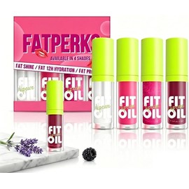 4Pzs Brillo Labial con Aceite, Lip Oil Hidratante y Nutritivo Gloss Profesional que Elimina Arrugas y Realza el Brillo, Labiales con Efecto Plumper para una Hidratación Duradera