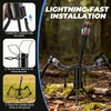 Gulfmew Ground Bow Stand with Quiver, Bow Accessories,13.6 in,Black,1 Pack