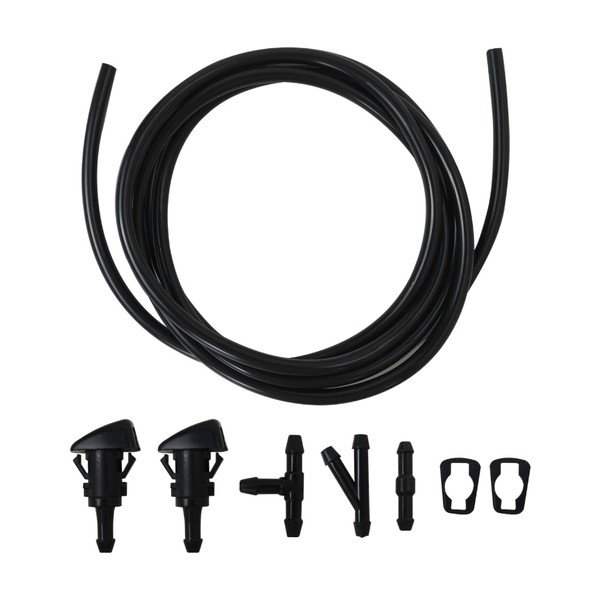 Car Windshield Washer Squirter Nozzle Spray Jet Kit Fluid Hose