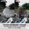 SAUTVS Dark Tinted Wider Adventure Adjustable Windshield for Can-Am Ryker,