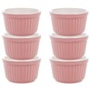 KADAX Soufflé Moulds Set, 6 Pieces, Diameter 9 cm, Crème
